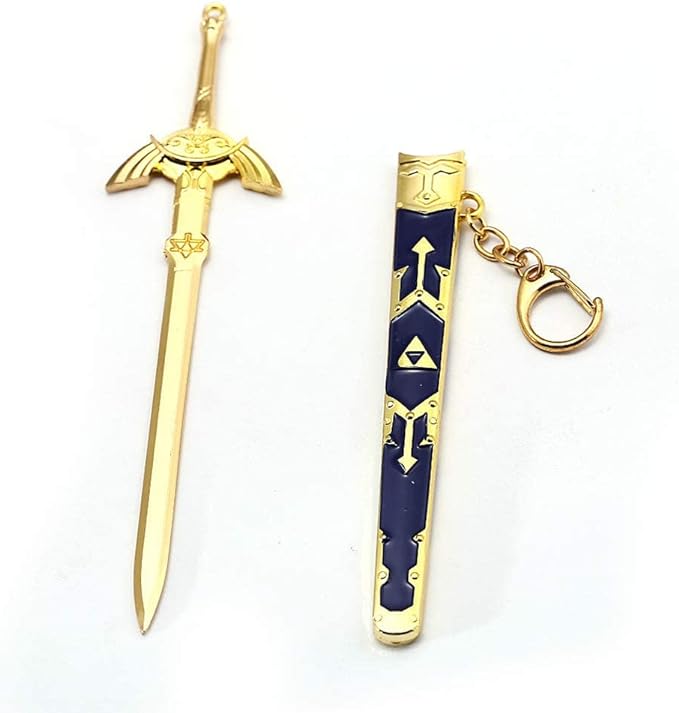 Zelda Key Chain Link Master Swords Key Chain Key Accessory Zelda Stylish Smartphone Decoration Strap, gold