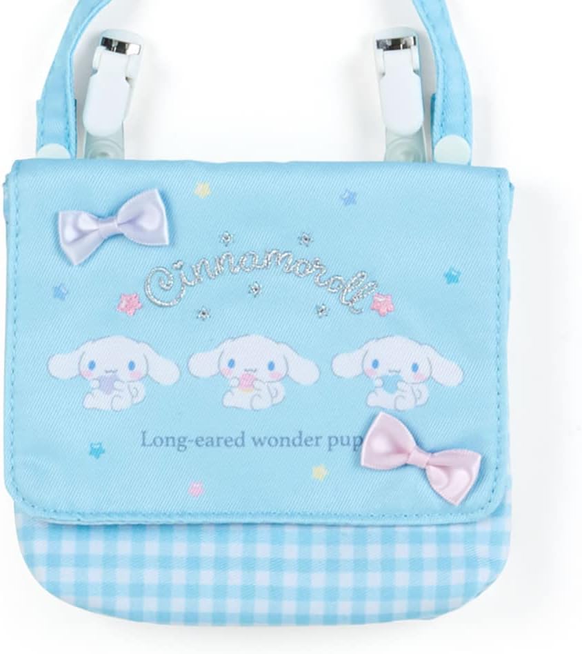 Sanrio 938114 Shoulder Pocket Pouch, 3 Pockets, 1 Open Pocket, Clip, Name Space, Cinnamoroll, Cinnamoroll, Character