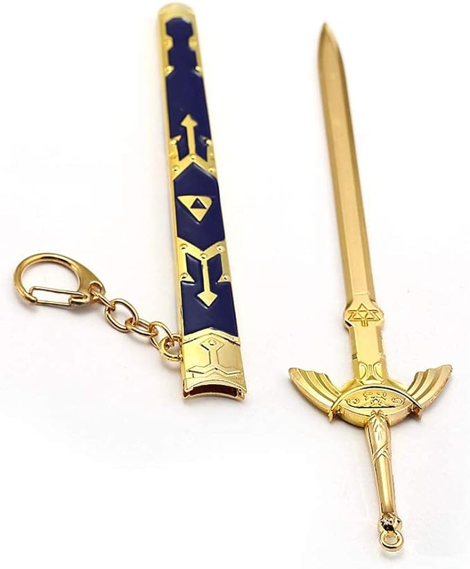 Zelda Key Chain Link Master Swords Key Chain Key Accessory Zelda Stylish Smartphone Decoration Strap, gold