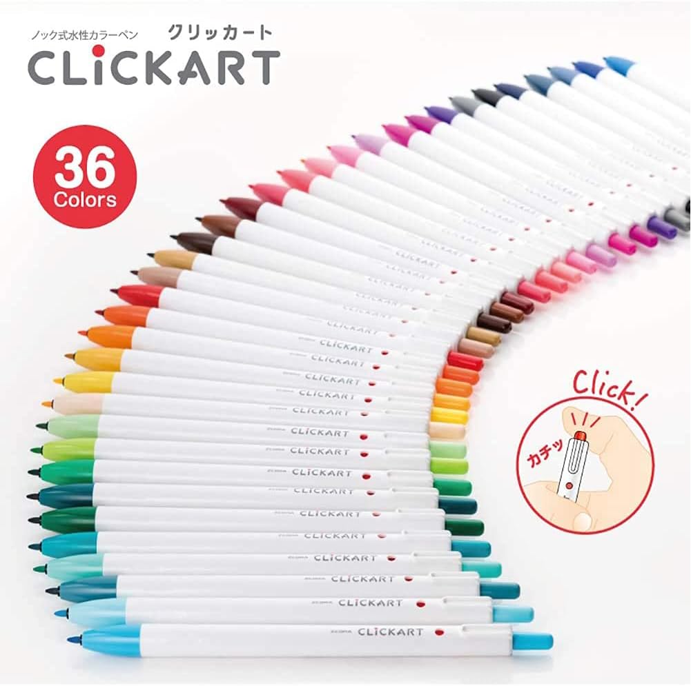 Zebra WYSS22-36C-N Clickert 36 Colors with Case