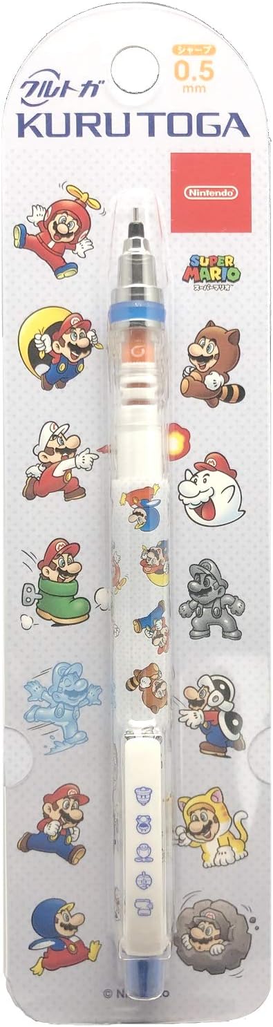 Super Mario Power Up Kurutoga Mechanical Pencil 0.5mm Nintendo Tokyo Exclusive
