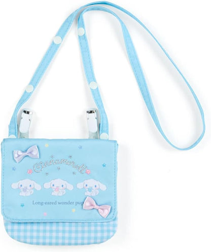 Sanrio 938114 Shoulder Pocket Pouch, 3 Pockets, 1 Open Pocket, Clip, Name Space, Cinnamoroll, Cinnamoroll, Character