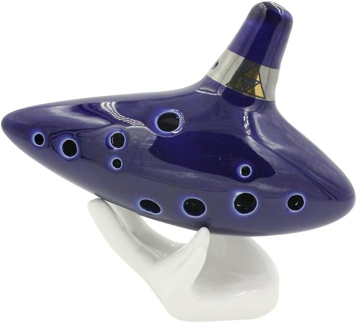 The Legend of Zelda Ocarina of Space-Time 12 Hole Ocarina Alto C Blue with Stand
