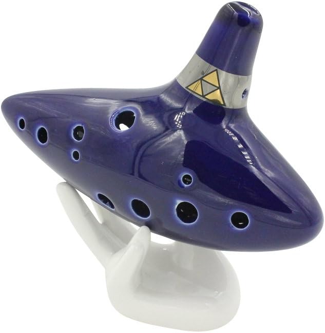 The Legend of Zelda Ocarina of Space-Time 12 Hole Ocarina Alto C Blue with Stand