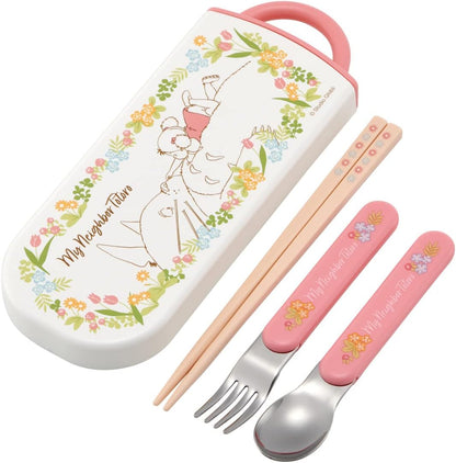 Skater TACC2AG-A Trio Set, Chopsticks, Spoon and Fork, With My Neighbor Totoro Mei, Antibacterial, Made in Japan