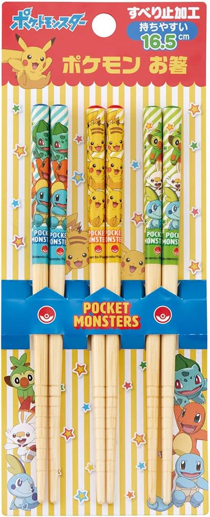 Skater ANT2T-A Bamboo Chopsticks, 6.5 inches (16.5 cm), Pokemon