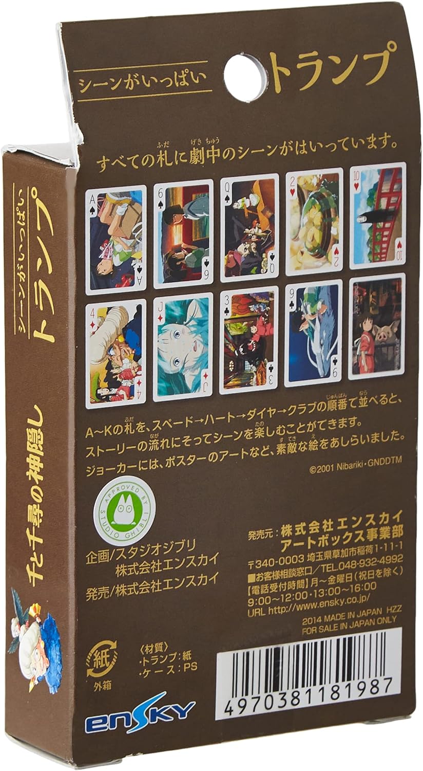 Studio Ghibli Spirited Away Playing Cards Made in Japan